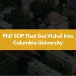 PhD SOP Columbia University