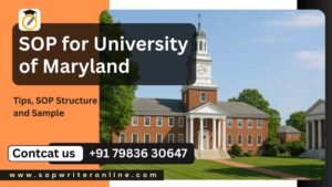 SOP for University of Maryland – Sample SOP
