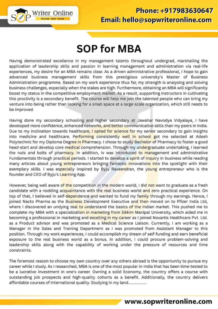 SOP-for-MBA-Sample-724x1024 SOP for MBA | How to Write a Winning Statement of Purpose for MBA Admission