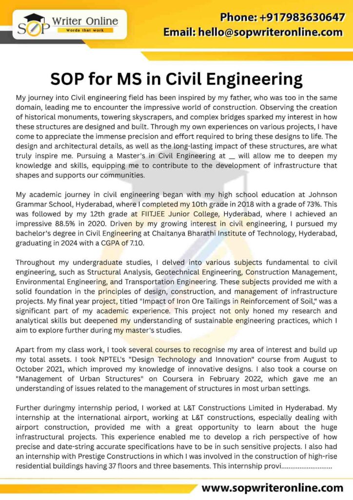 SampleSOPforMSinCivilEngineering-724x1024 SOP for Civil Engineering | Sample SOP | USA, UK, Australia etc.