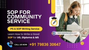 SOP for Community Service | Bachelor in community services SOP