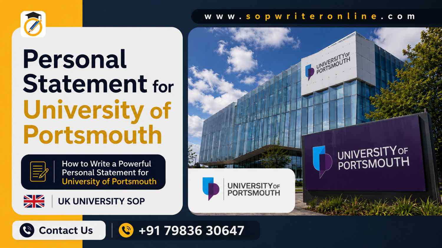 University of Portsmouth Personal Statement| Hire a Professional to Write Your UK SOP