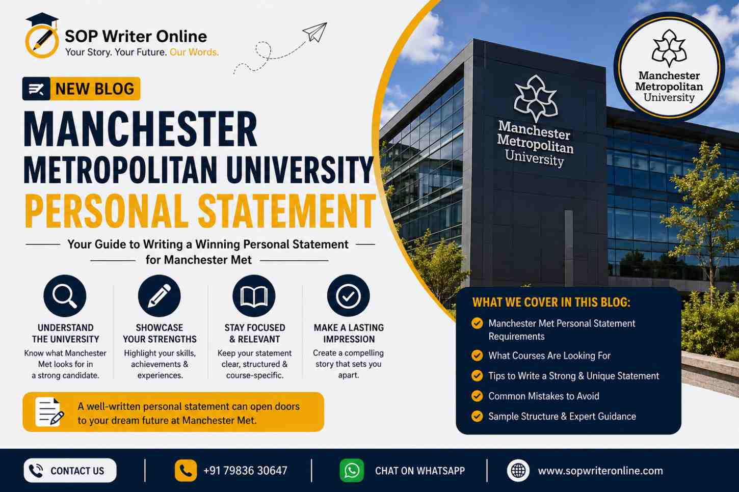 Manchester Metropolitan University Personal Statement – Complete Guide to Write One That Gets You In