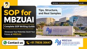 SOP for MBZUAI – Complete SOP Writing Guide