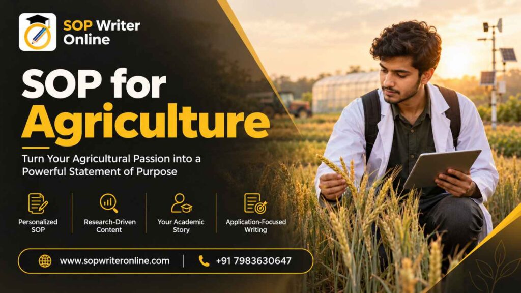 SOP for Agriculture | Best SOP Writing
